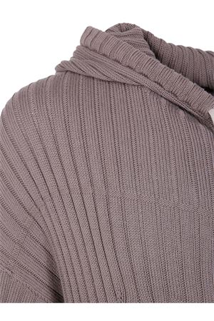 Taupe grey hooded cardigan RICK OWENS | RU01E5614KEC34